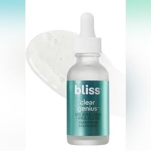 Bliss Clear Genius Clarifying Liquid Peel NWT 30ml/1.0 fl oz